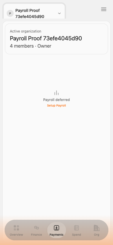 Payroll route, mobile